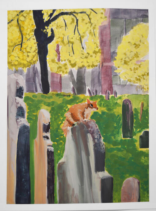 Squirrel in the Cemetery
