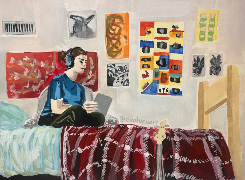 Gouache Self Portrait #1