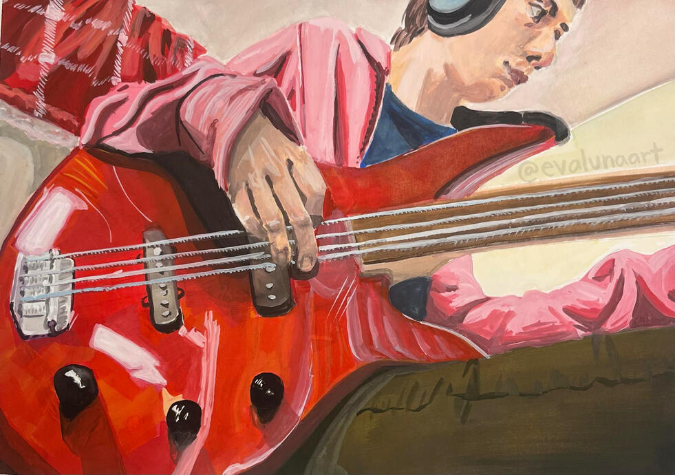 Gouache Self Portrait #3