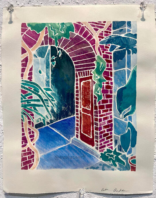 Mysterious Door in the Botanical Garden