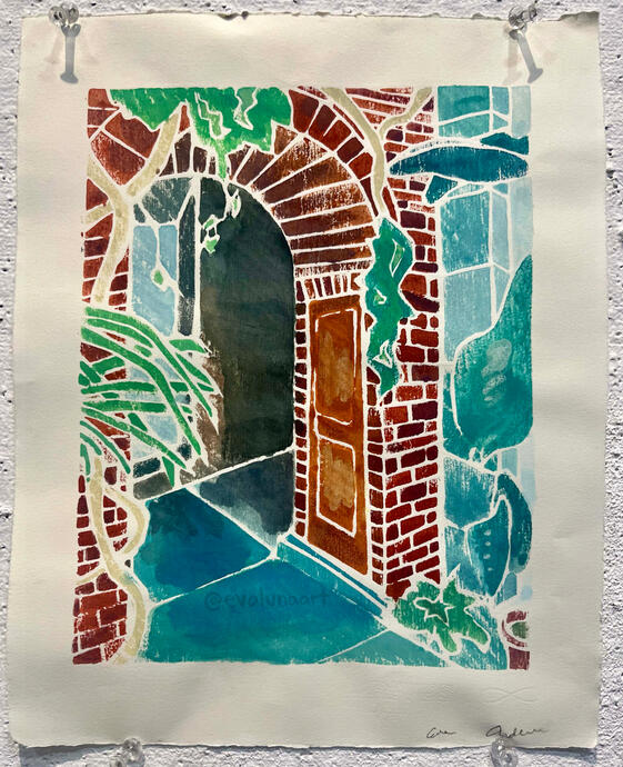 Mysterious Door in the Botanical Garden